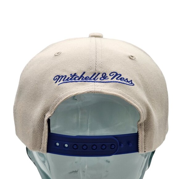 NFL Super Bowl XXVI 26 Mitchell And Ness Snapback Hat Cream Blue NWT - Picture 6 of 13